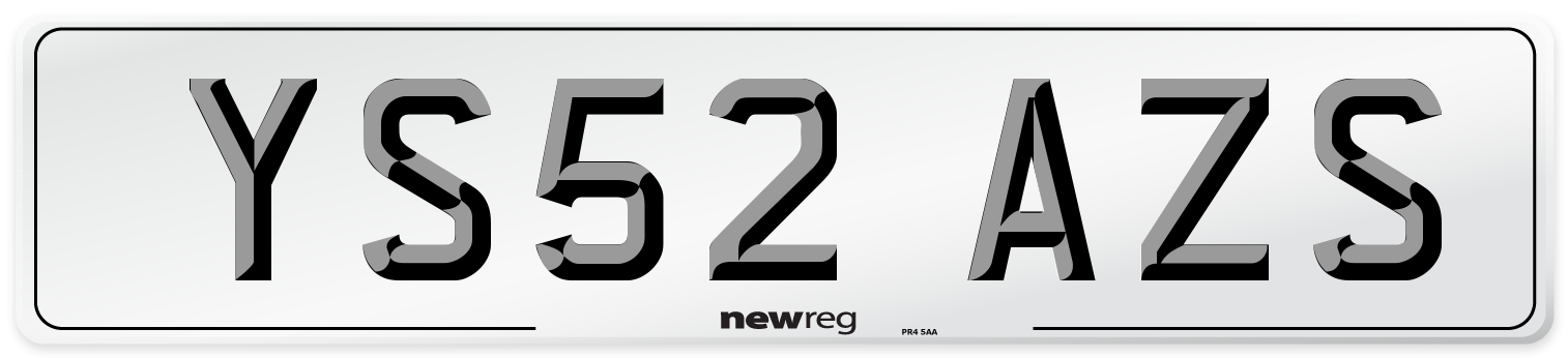 YS52 AZS Number Plate from New Reg